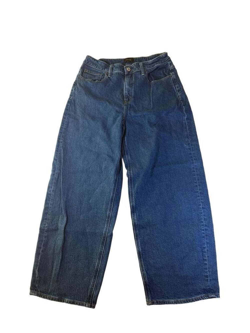 Quince Women's Dark Wash Organic Cotton Blend Wide Leg Jeans Size 30